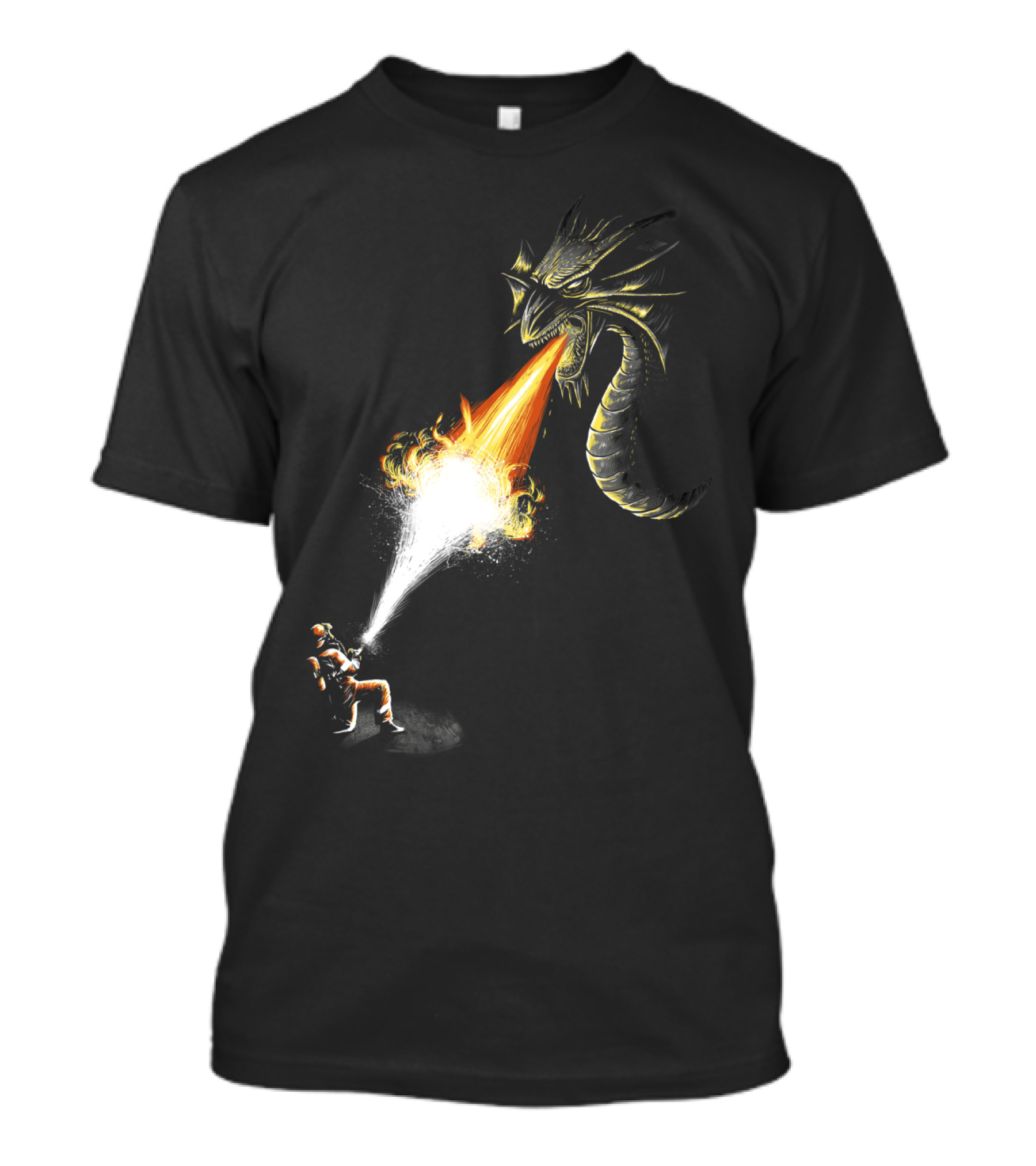 Fourscore A Firefight Dragon Battlefighter Scene T-Shirt