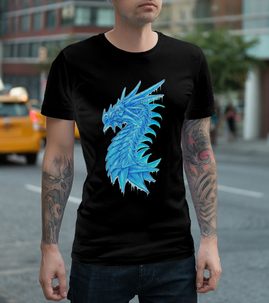 Ice Dragon Mythical Blue T-Shirt