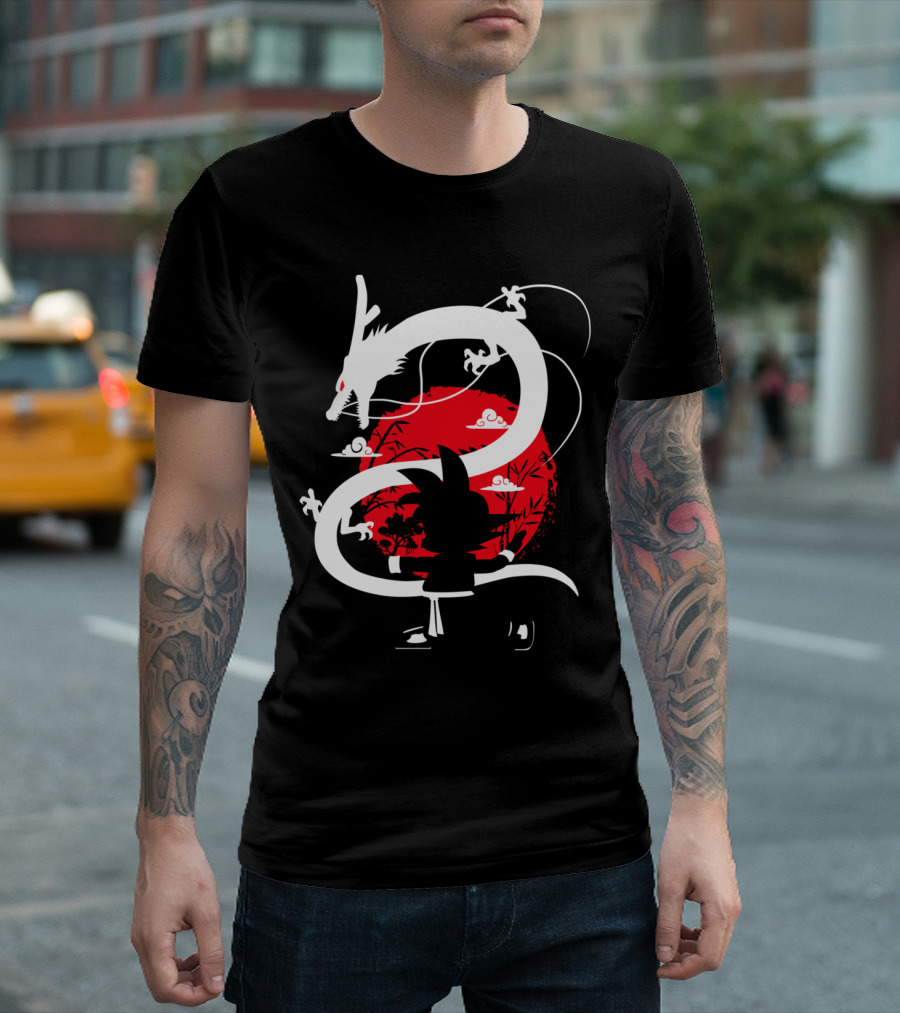 Kung Fu Dragon Boy Red Sun T-Shirt