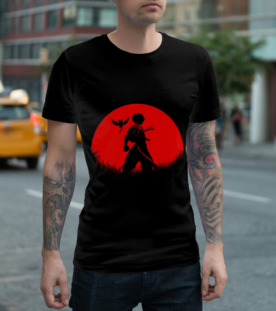 Red Moon Dragon Slayer Silhouette with Companion T-Shirt