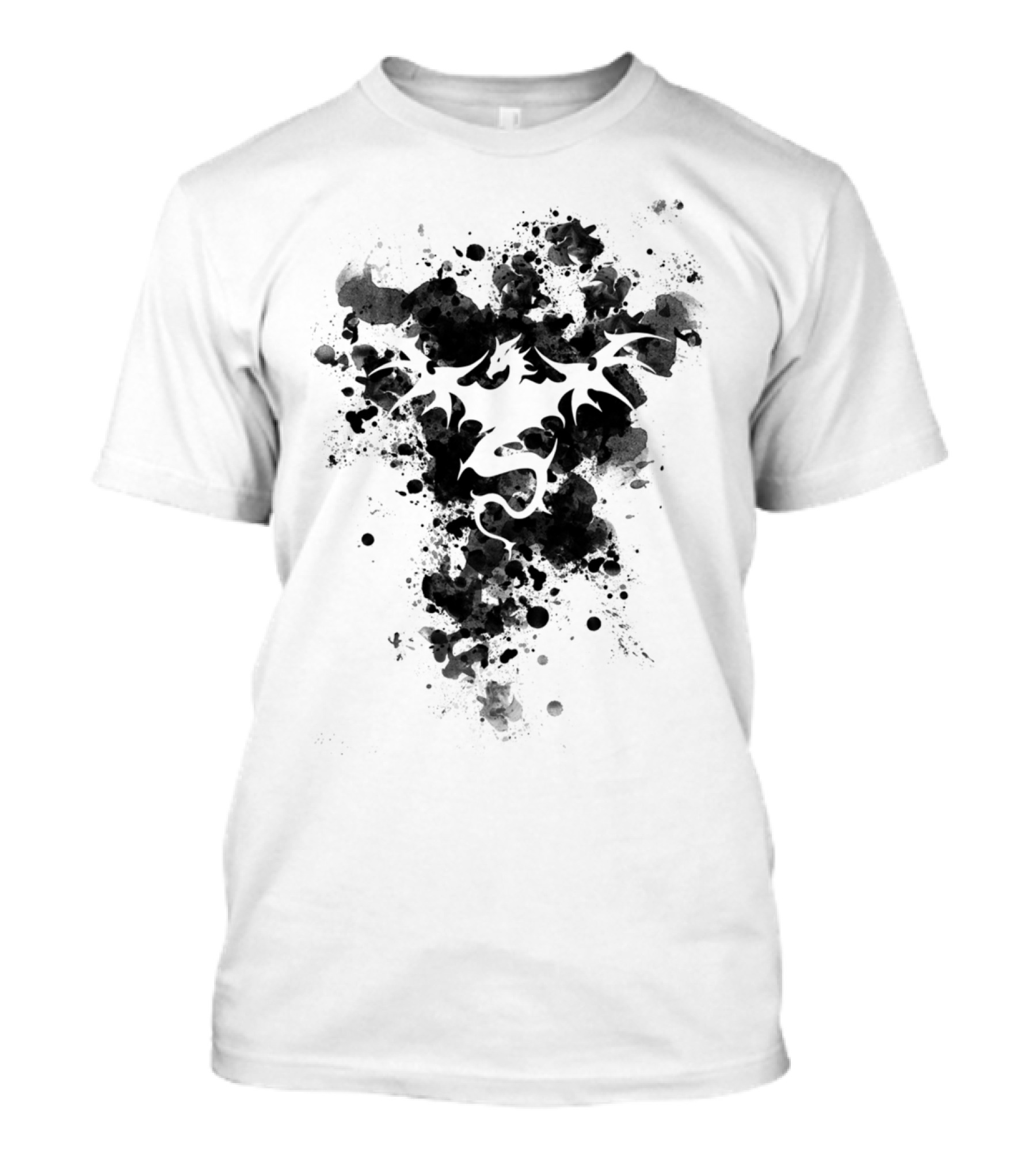 Rorschach Inkblot Dragon Splatter T-Shirt