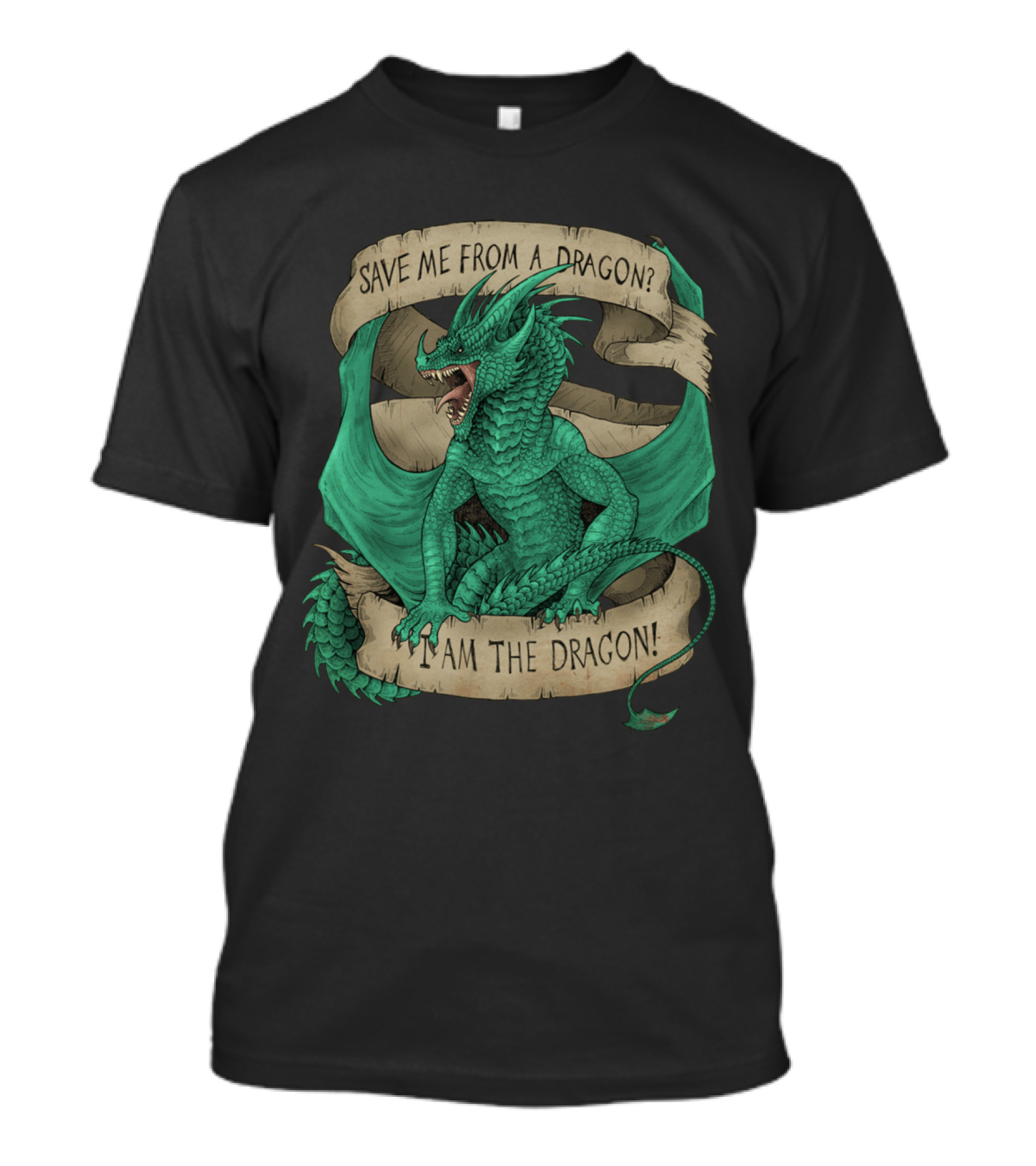 Save Me From A Dragon I Am The Dragon Green T-Shirt