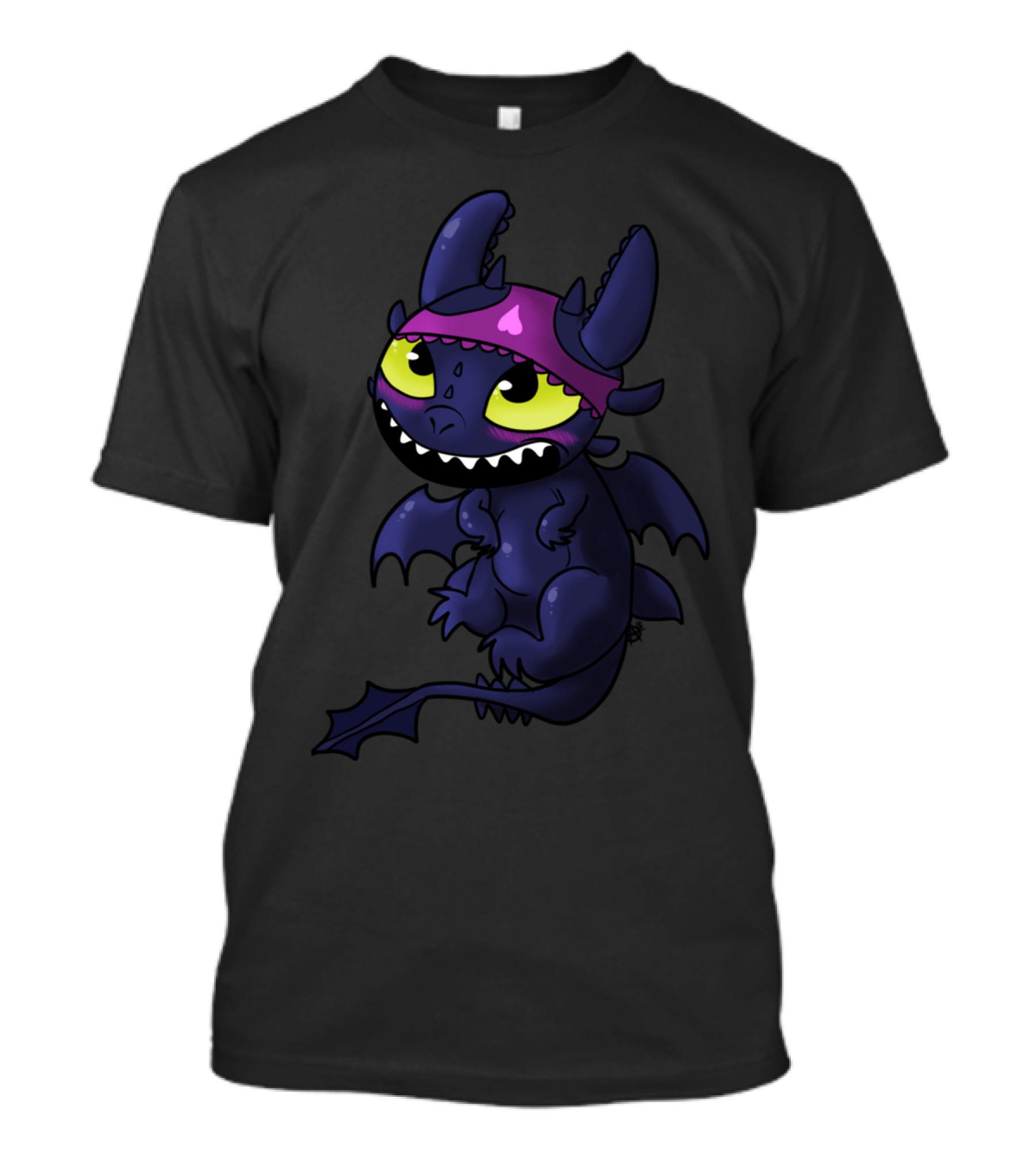 Toothy Panties Dragon Character In Pink Underwear With Big Yellow Eyes T-Shirt