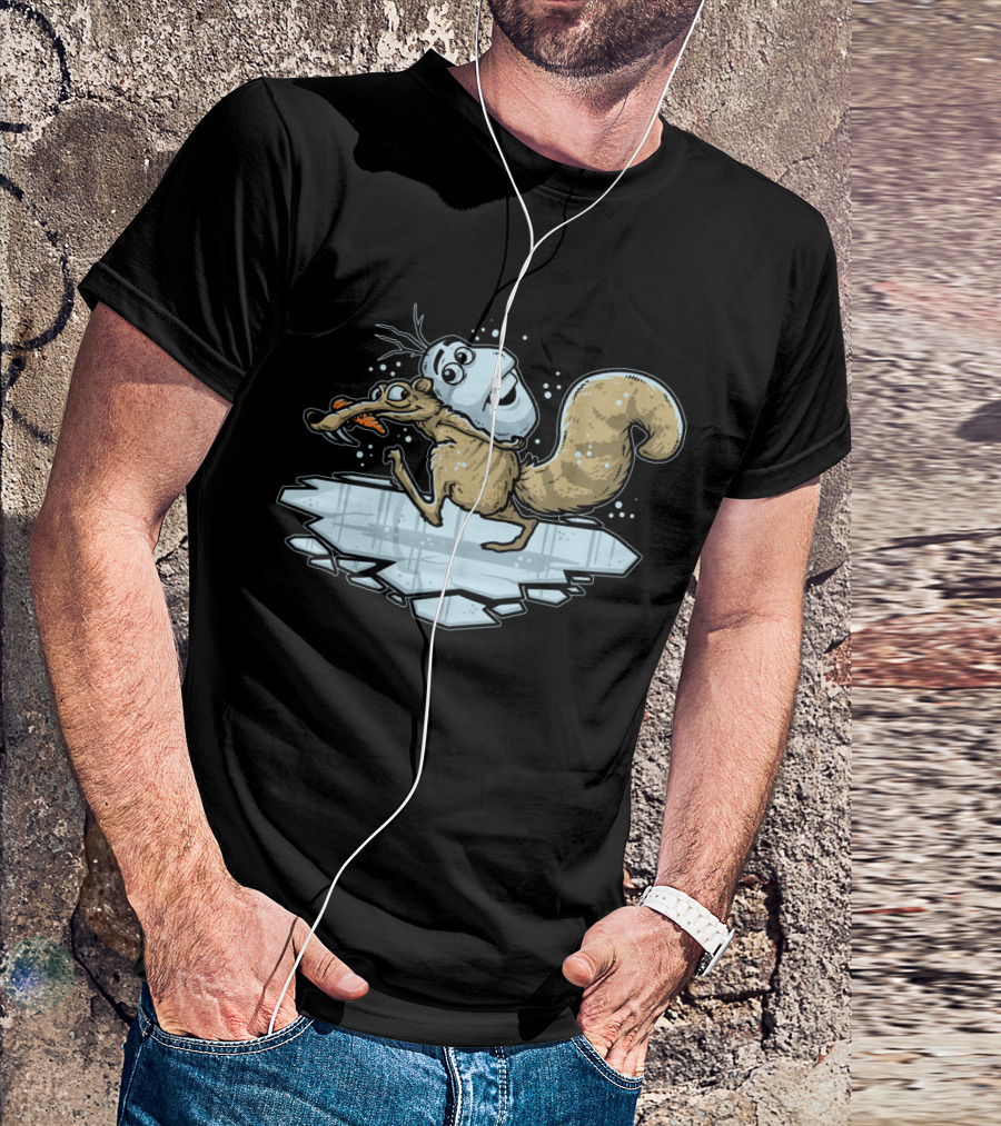 Scrat Olaf Fusion On Ice Patch T-Shirt