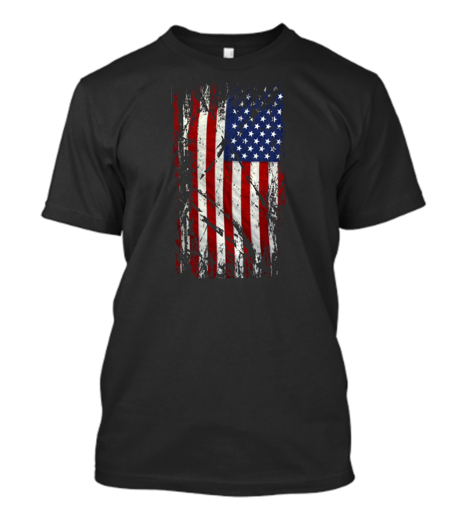 Merica American Flag Grunge Style T-Shirt