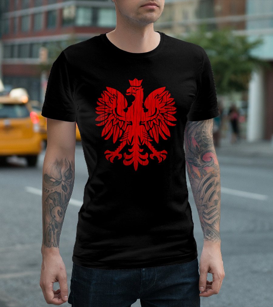 Polish Flag Red Eagle Emblem T-Shirt