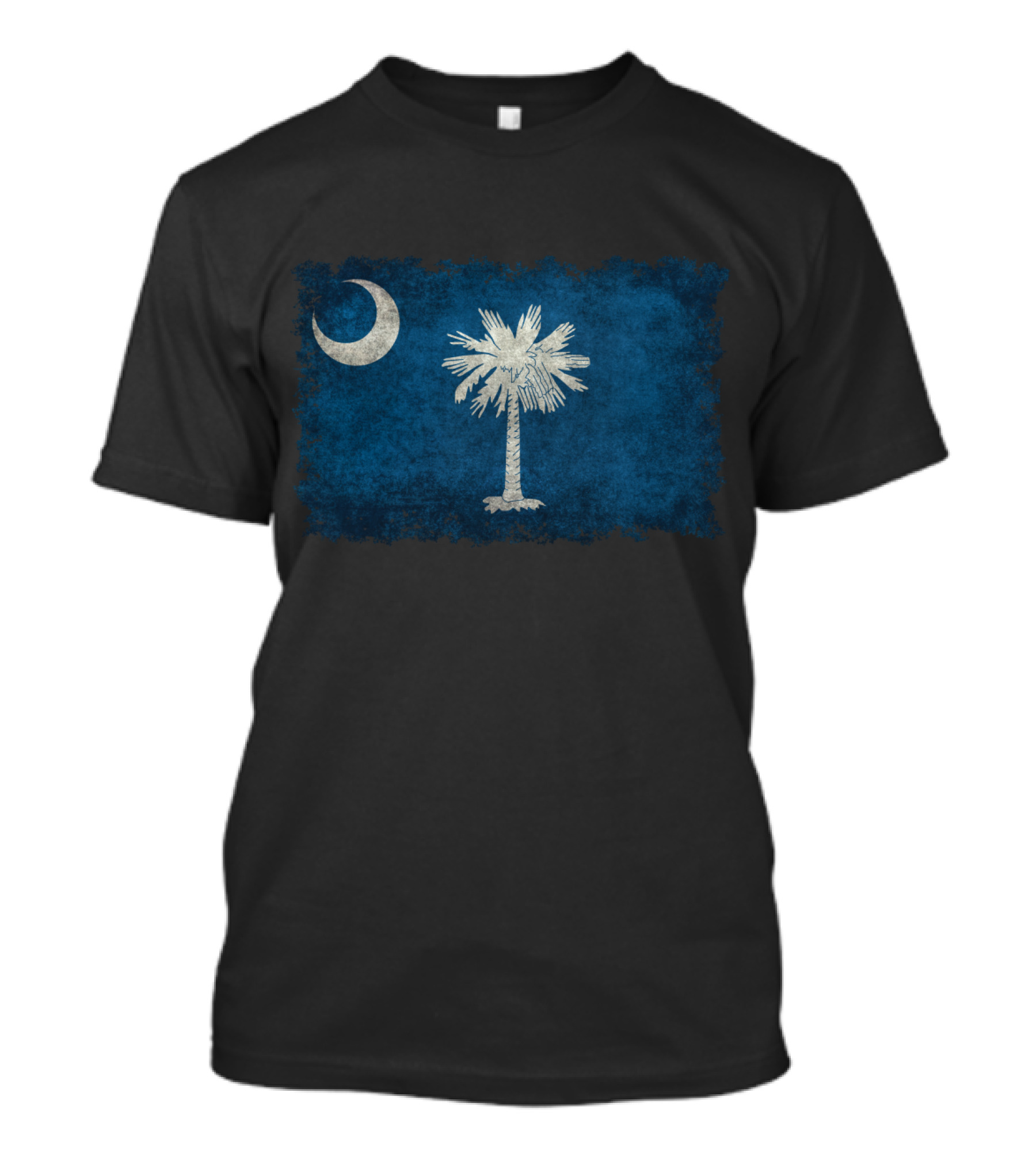 Vintage South Carolina State Flag Crescent Moon And Palmetto Tree T-Shirt