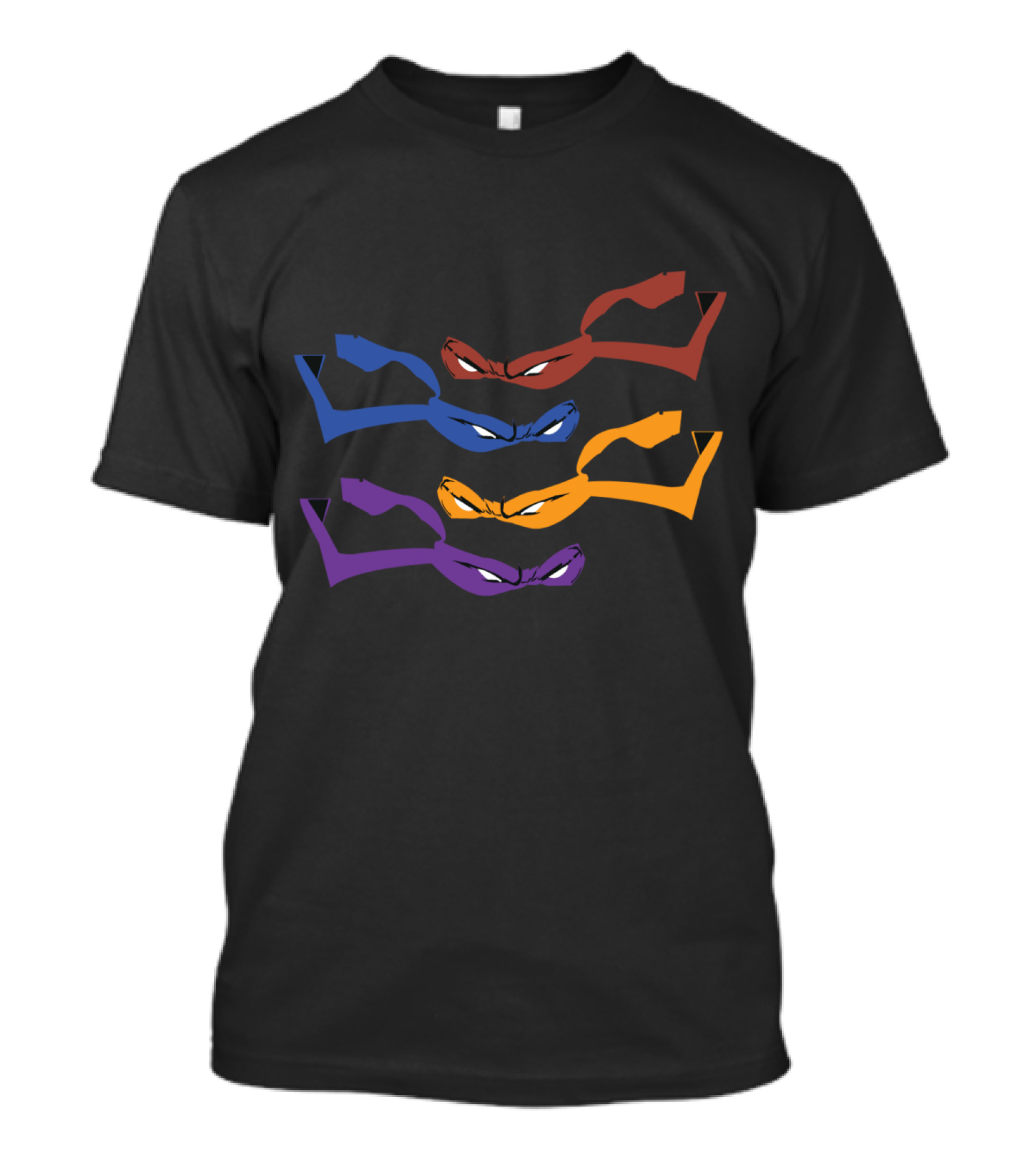 ColorNinja Turtle Mask Eyes Multicolor T-Shirt