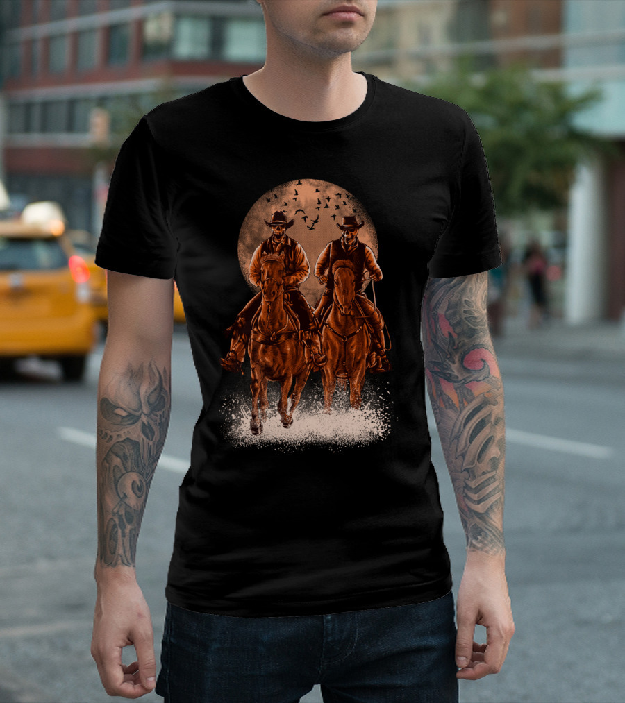 Come at Night Horse Riders with Unicon Style and Cowboy Vibes T-Shirt