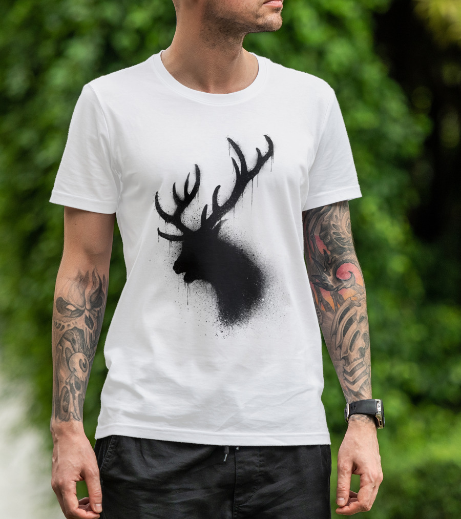 Dark Deer Hunting Silhouette Hunter T-Shirt
