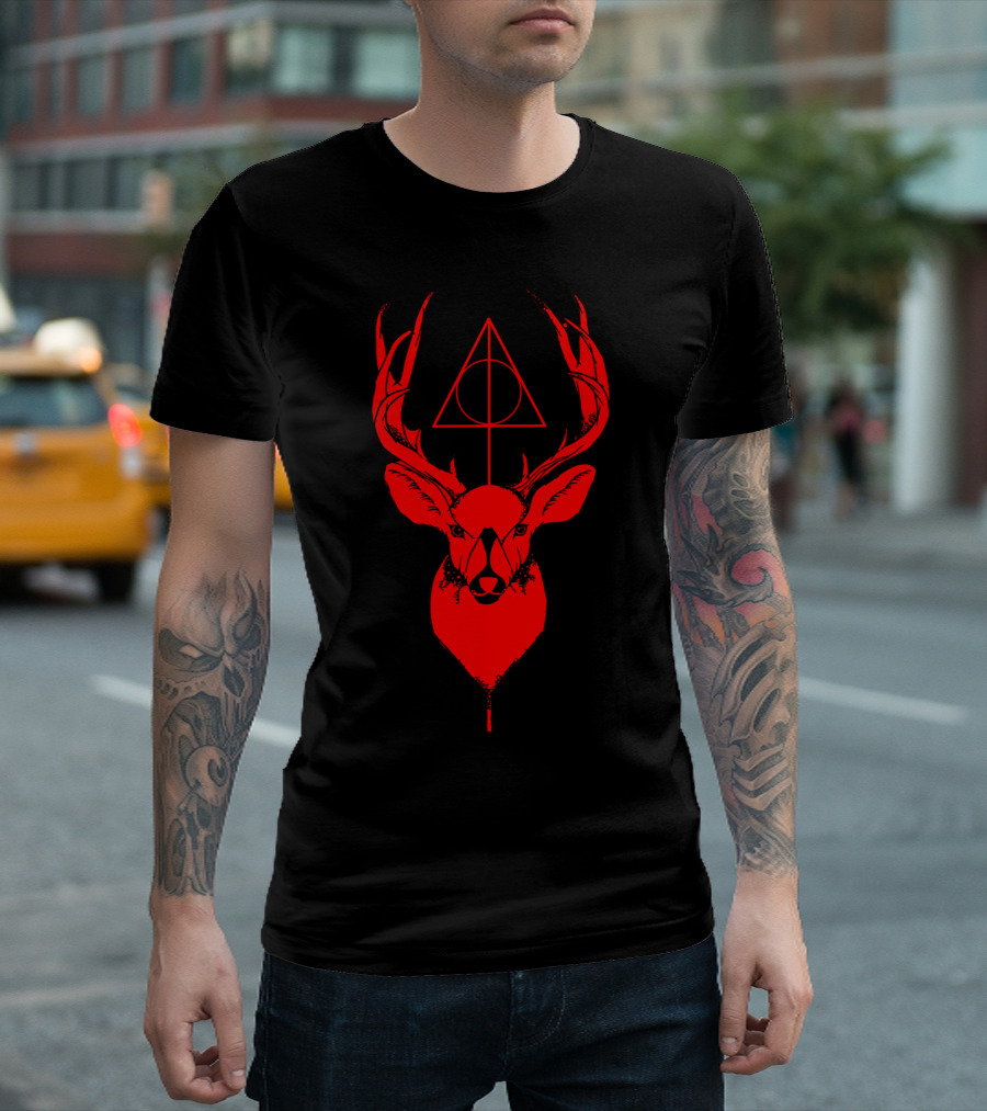 HUNTING DEER Hunter Symbol Stag T-Shirt