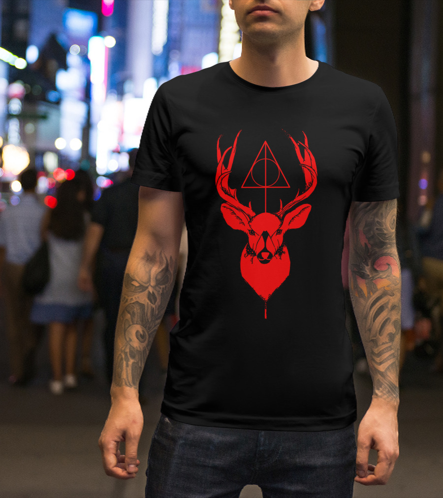 HUNTING DEER Hunter Symbol Stag T-Shirt