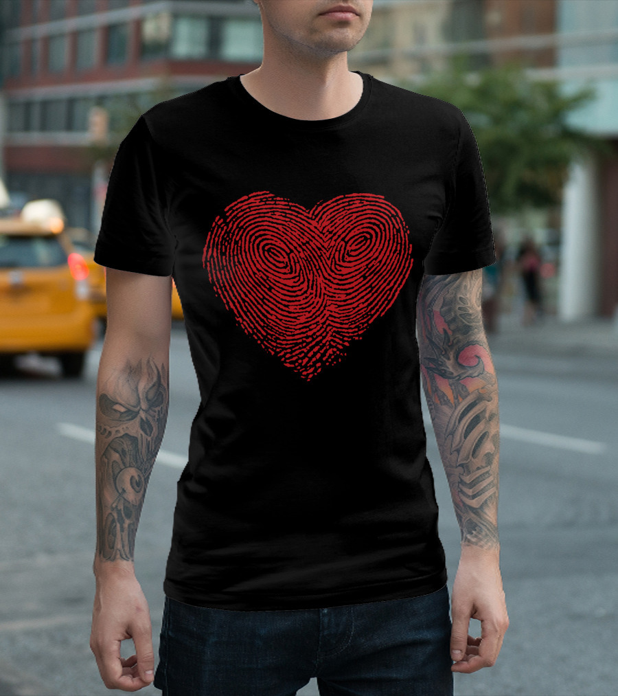 Fingerprint Heart A Perfect Match T-Shirt