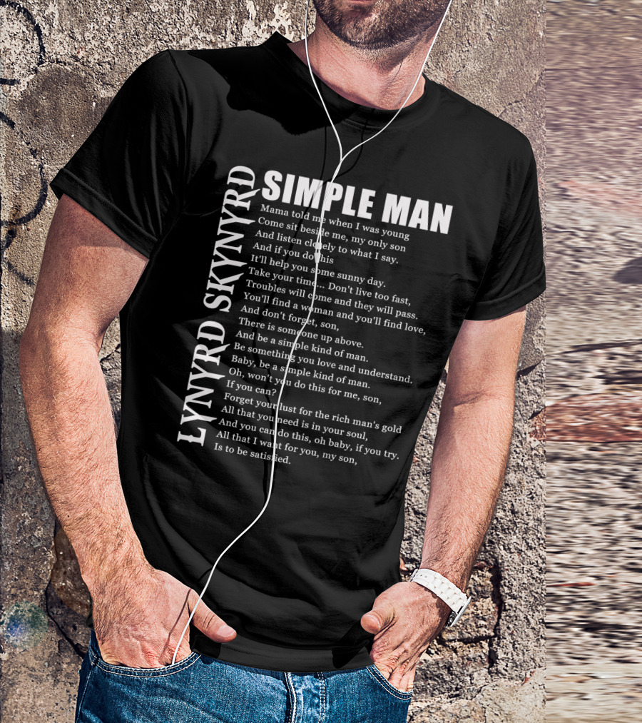 LYNYRD SKYNYRD Simple Man Lyrics T-Shirt