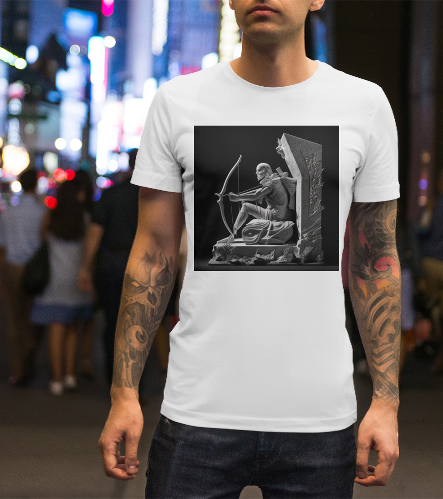 Ong Gia 3 Copy Old Man Archer Statue T-Shirt