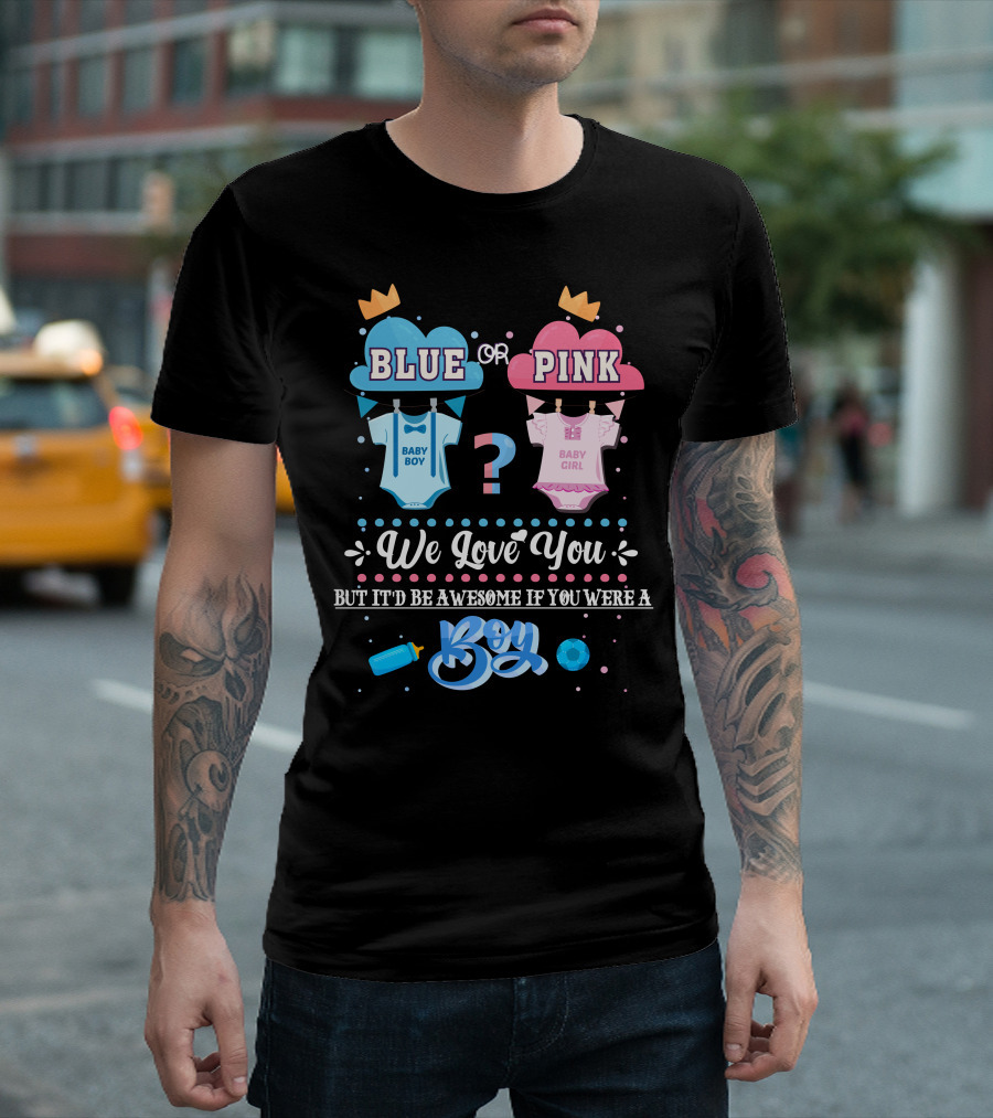 Blue Or Pink Baby Boy Girl Boy T-Shirt