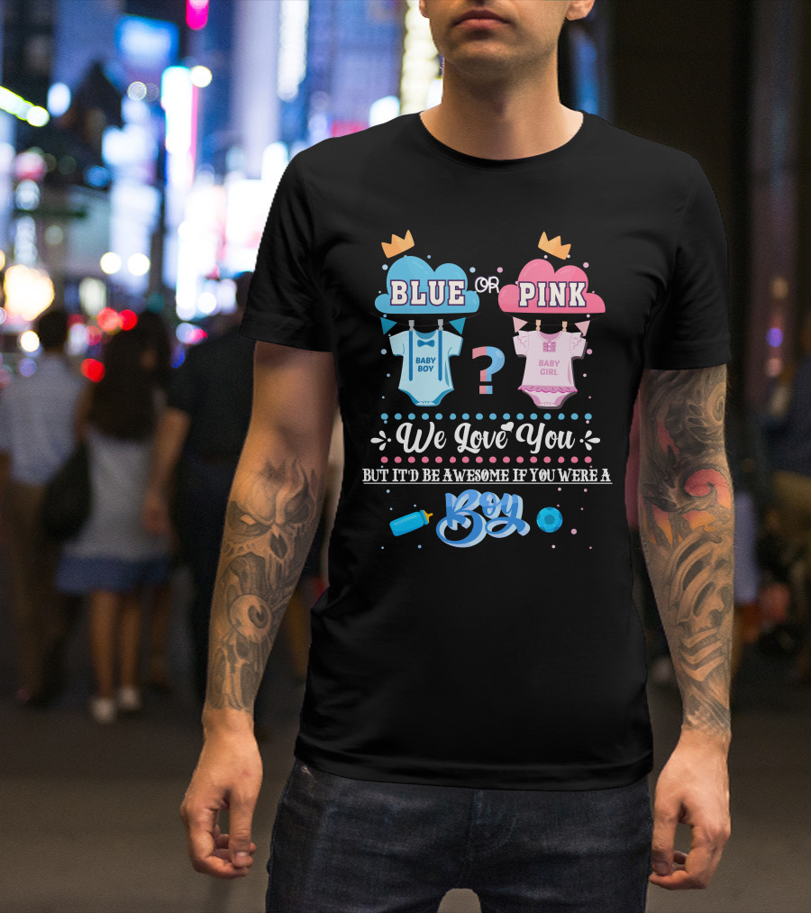 Blue Or Pink Baby Boy Girl Boy T-Shirt