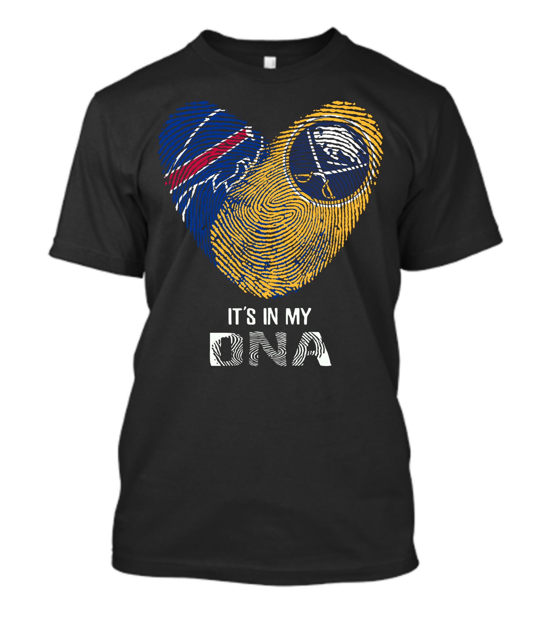 Bills Sabres Heart Fingerprint It's In My DNA T-Shirt