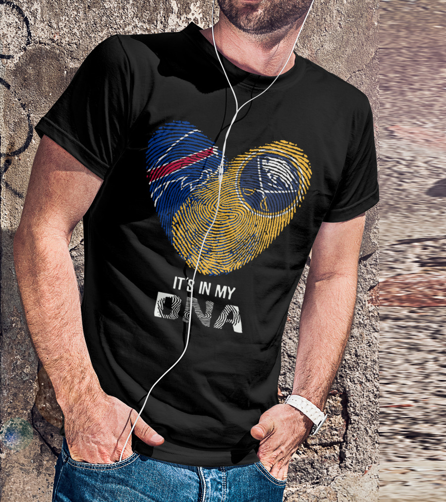 Bills Sabres Heart Fingerprint It's In My DNA T-Shirt