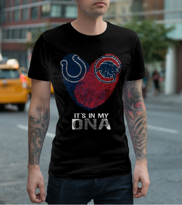 Colts Cubs It's In My Dna Fingerprint Heart T-Shirt