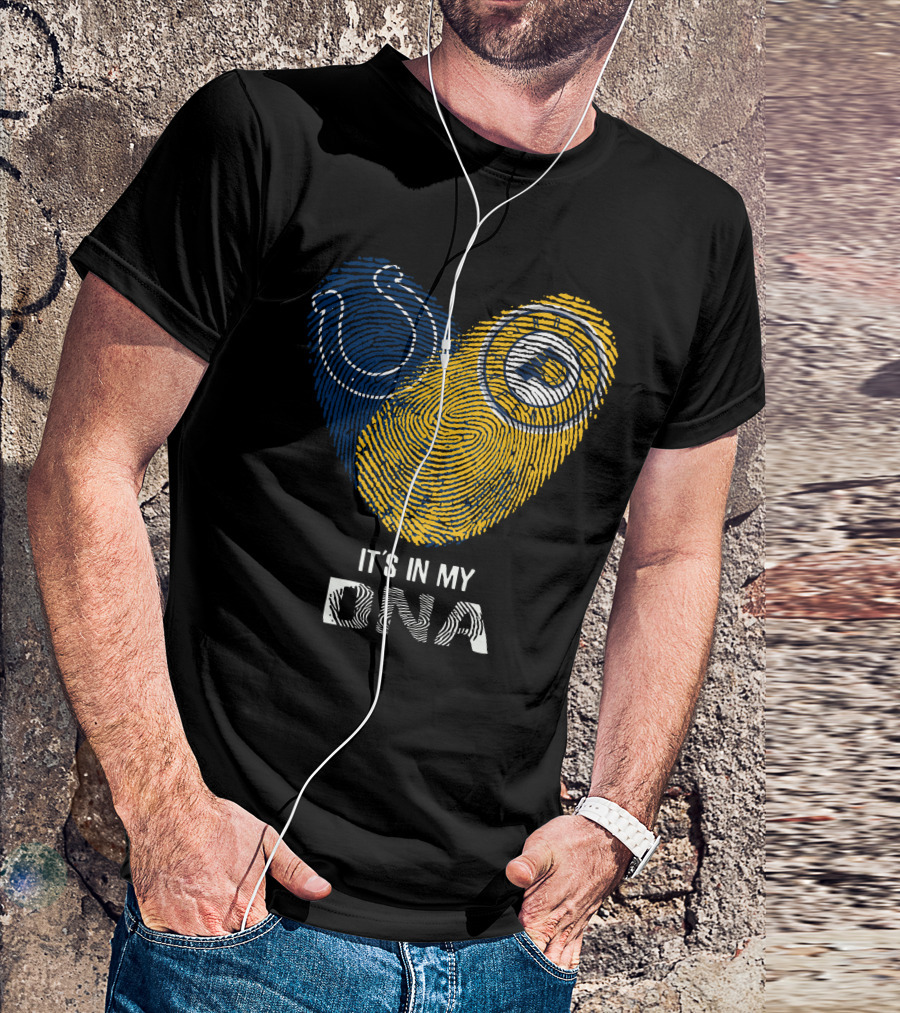 Colts Pacers It's In My Dna Heart Fingerprint Pride Indianapolis Fan T-Shirt