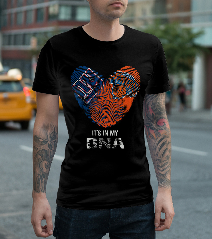 New York Giants and Knicks It's in My DNA T-Shirt