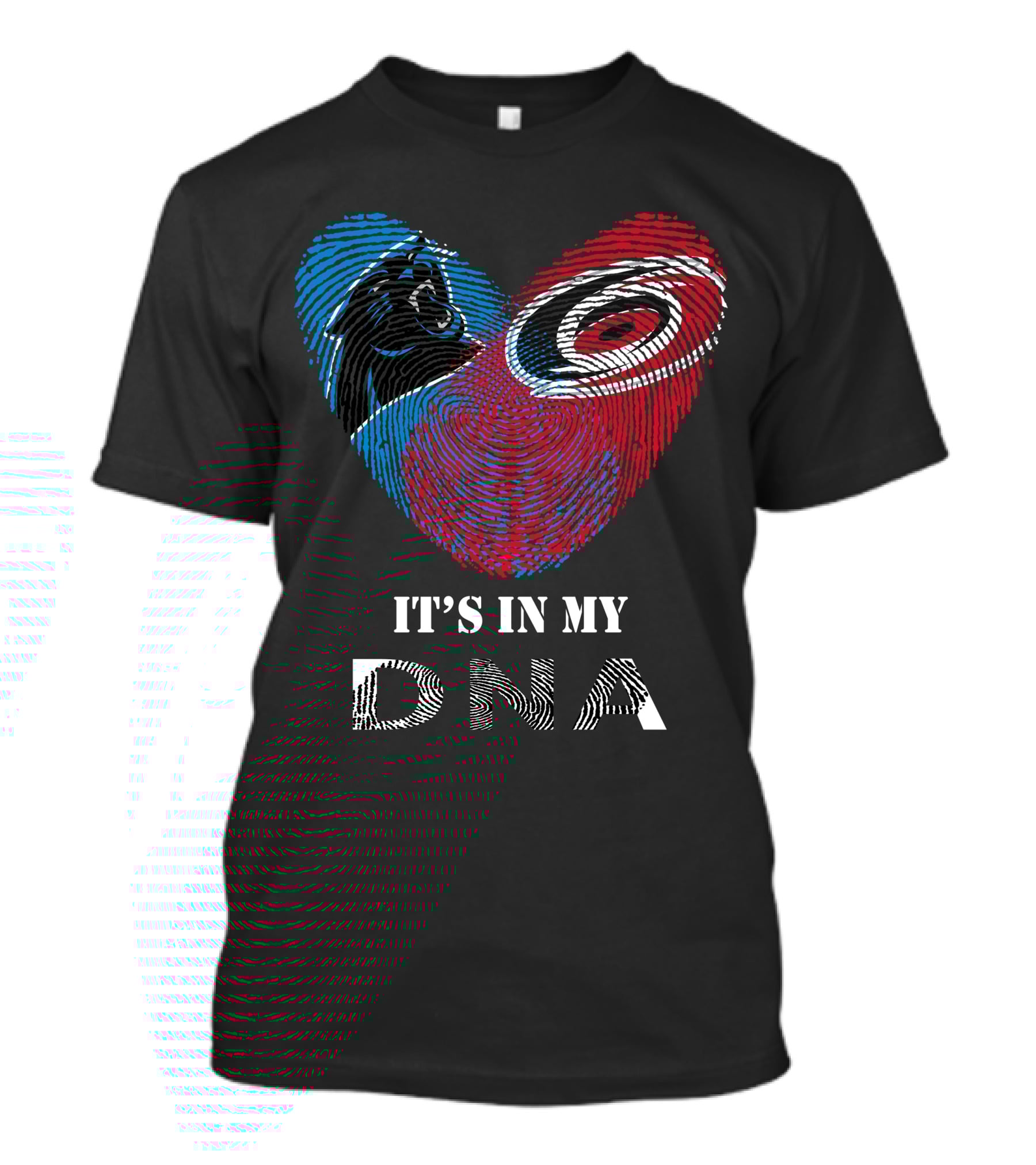 Panthers Hurricanes It's In My DNA Fingerprint Heart T-Shirt
