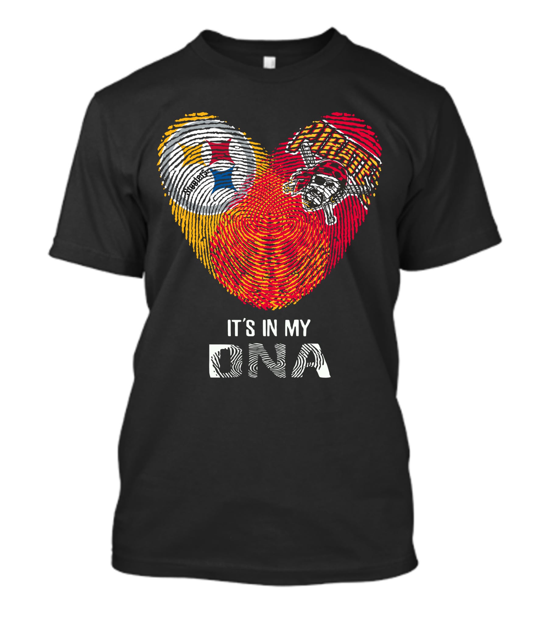 Steelers Pirates It’s In My DNA Fingerprint Heart T-Shirt