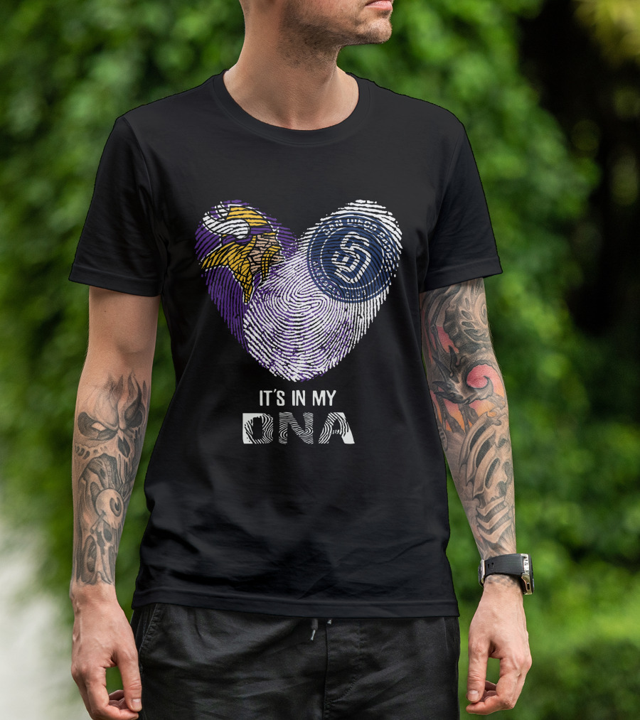 It's In My DNA Vikings San Diego Padres T-Shirt