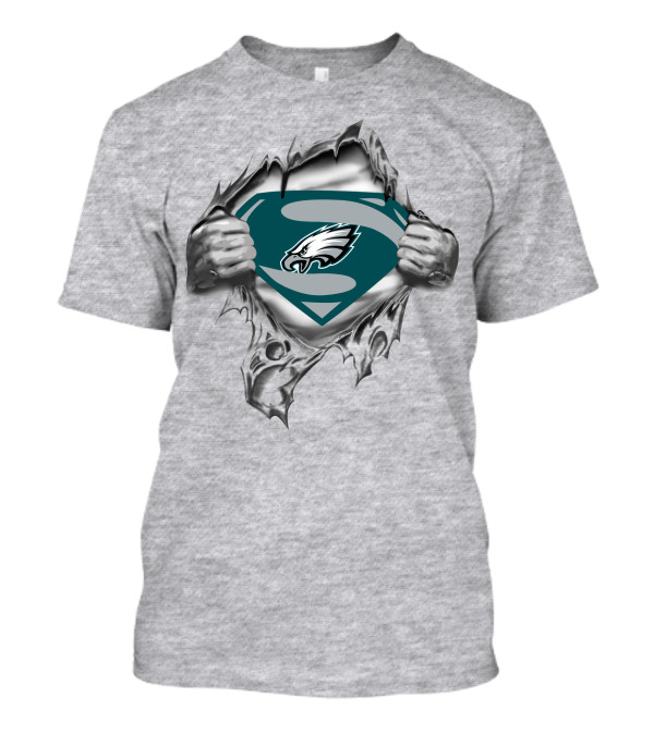 Eagles Superman Logo Torn Suit Concept T-Shirt