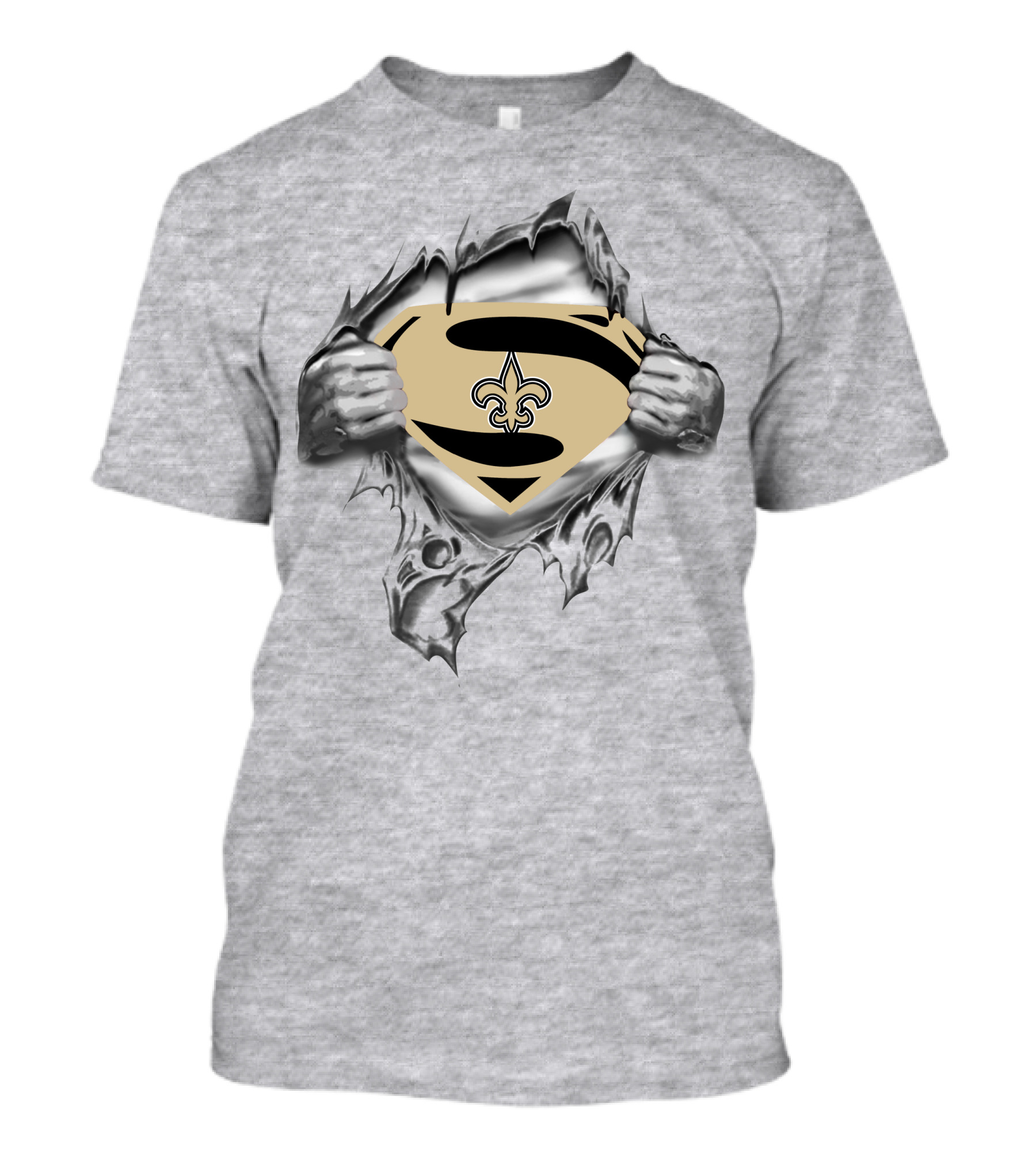 Saints Logo Super Hero Fleur-de-Lis Emblem T-Shirt