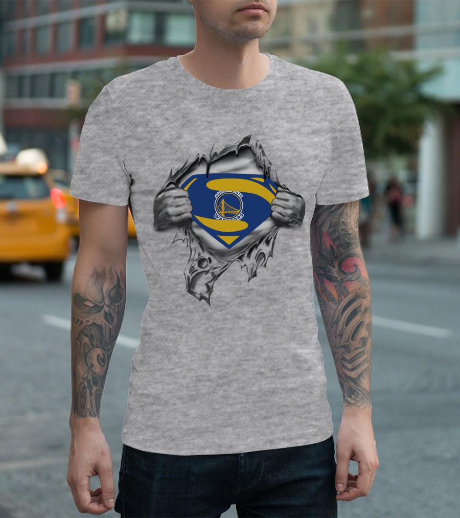 Golden State Warriors Superman Logo Emblem T-Shirt