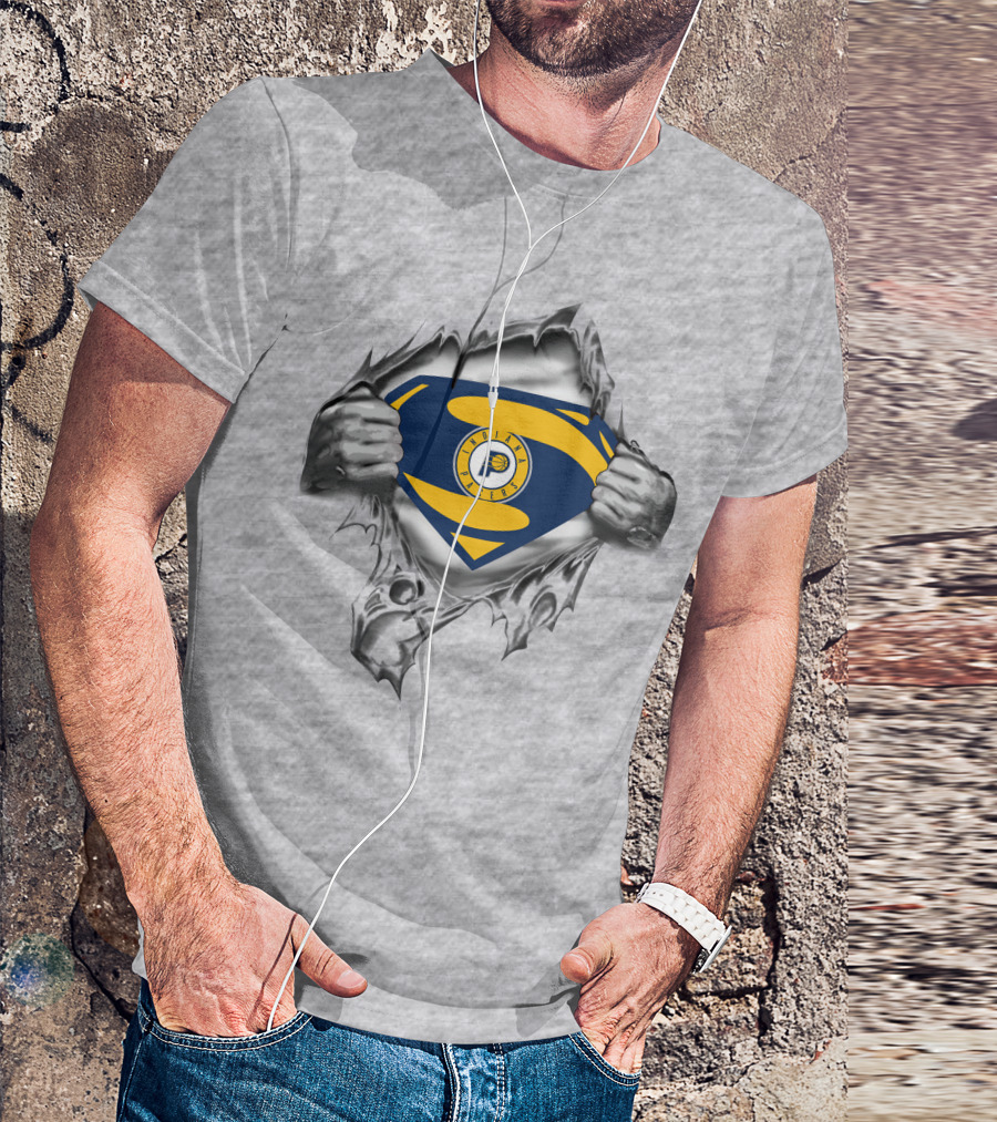 Indiana Pacers Superman Logo Tear T-Shirt