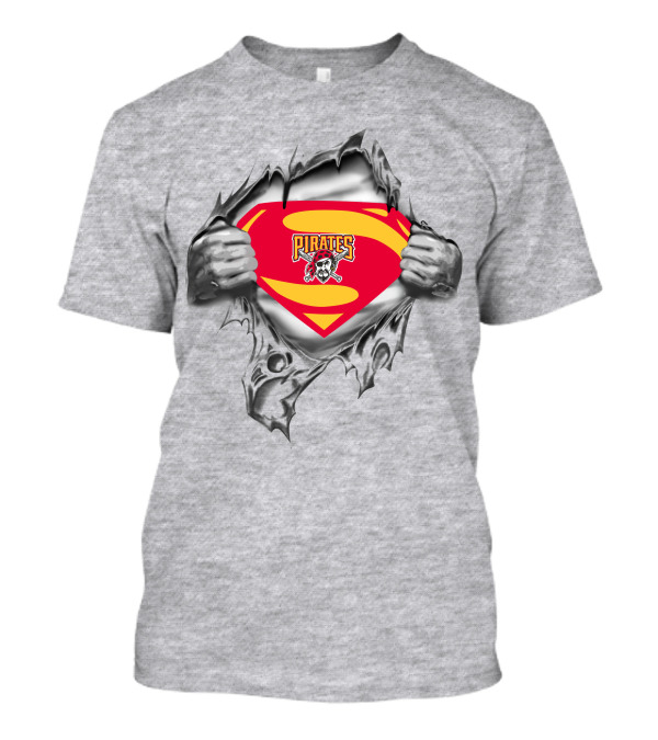 Pirates Superman Logo With Skull And Crossbones T-Shirt