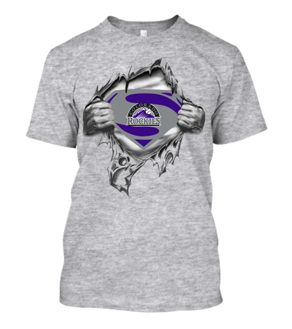 Colorado Rockies Superman Logo Breakthrough T-Shirt