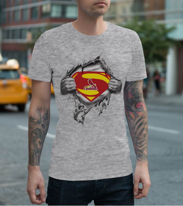 St Louis Cardinals Superman Logo Mashup T-Shirt