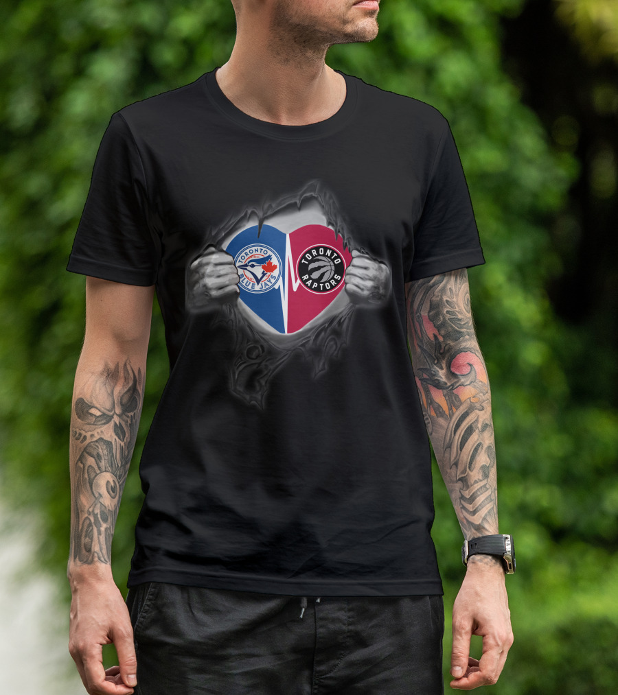 Toronto Blue Jays And Raptors Heart T-Shirt