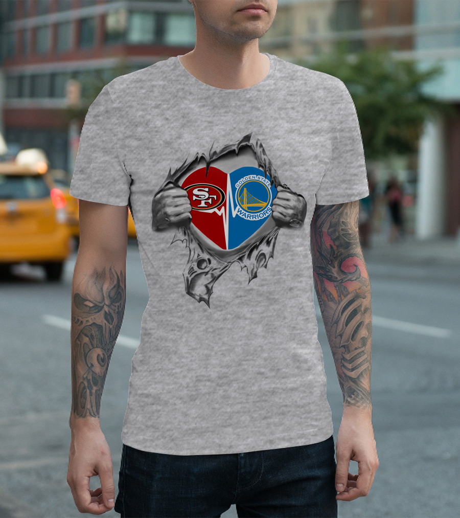 49Ers Warriors Heartbeat Passion Dual T-Shirt