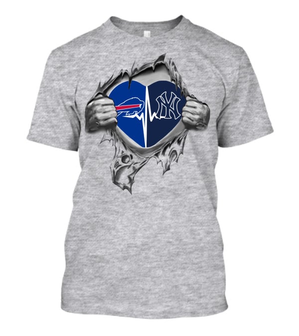 Bills Yankees Heartbeat Passion T-Shirt
