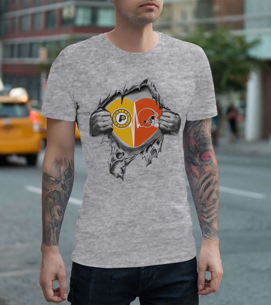 Browns Pacers Heartbeat Fan Passion T-Shirt