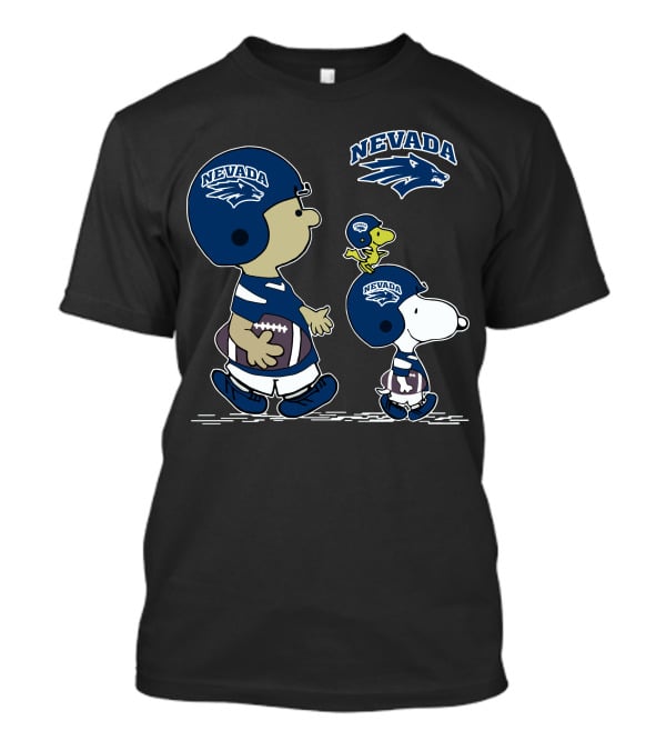 Nevada Wolf Pack Snoopy Football Peanuts Characters T-Shirt