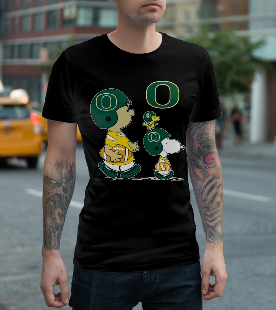 Oregon Ducks Snoopy Woodstock University Football Peanuts Charlie Brown T-Shirt