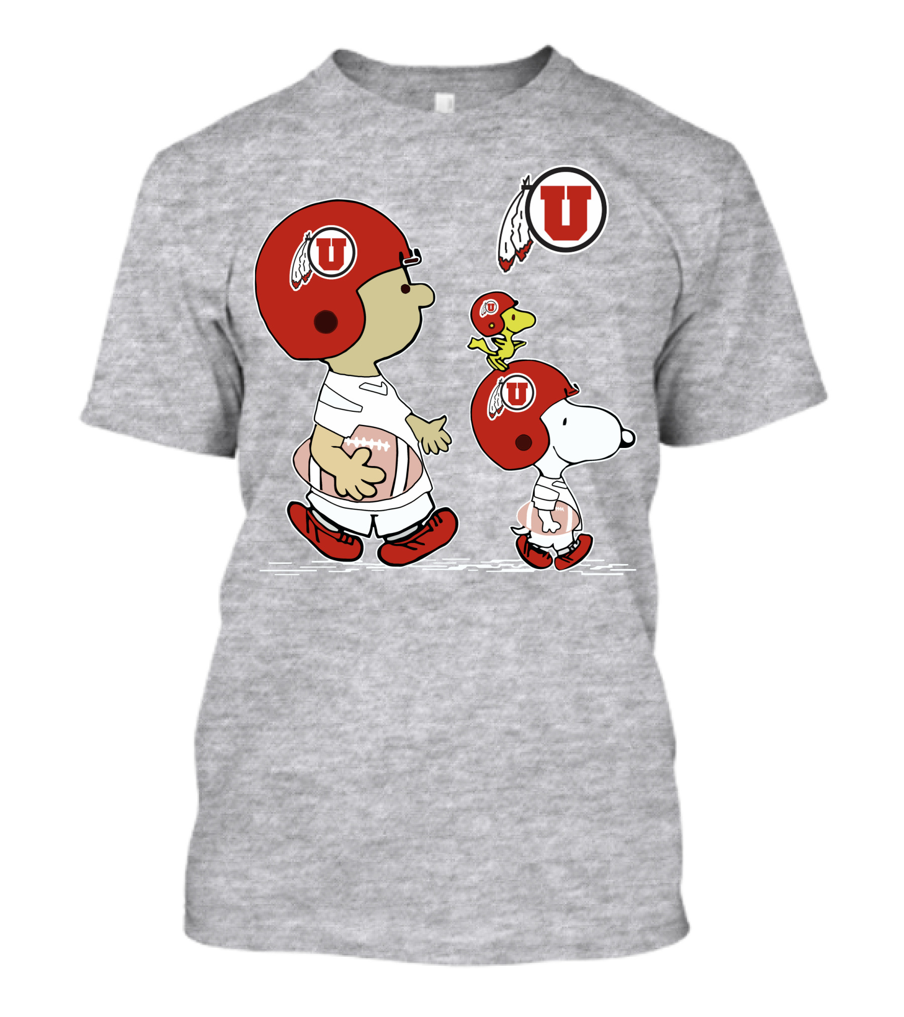 Utah Utes Snoopy And Woodstock Football Helmet Team Spirit T-Shirt