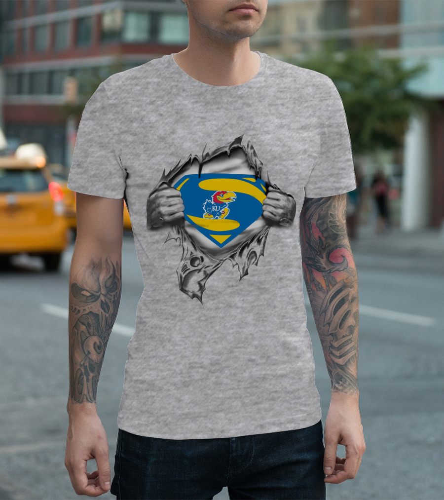 Kansas Jayhawks Superman Logo Strength Revealed T-Shirt