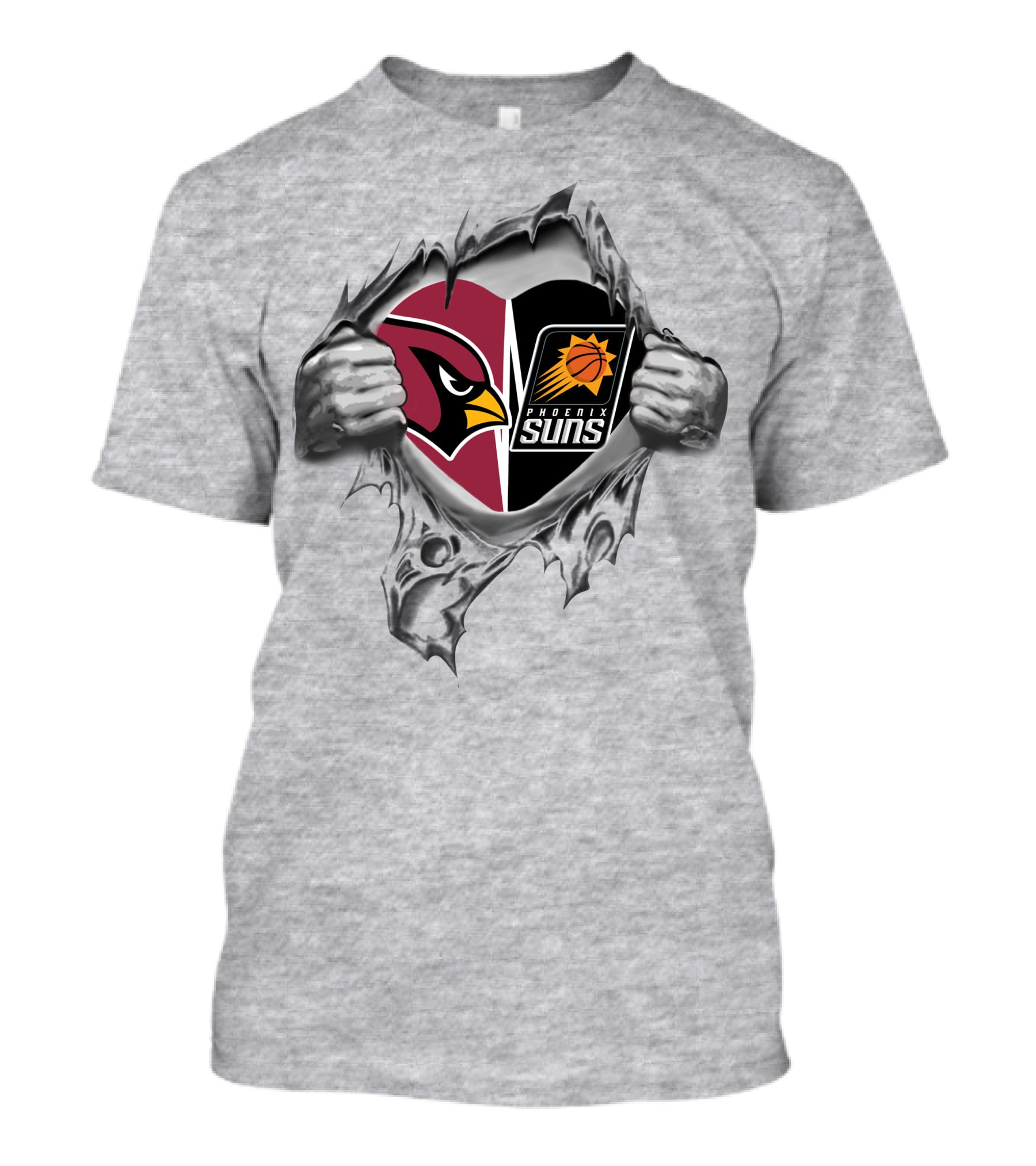 Cardinals Suns Heart Phoenix Logos Peeling T-Shirt