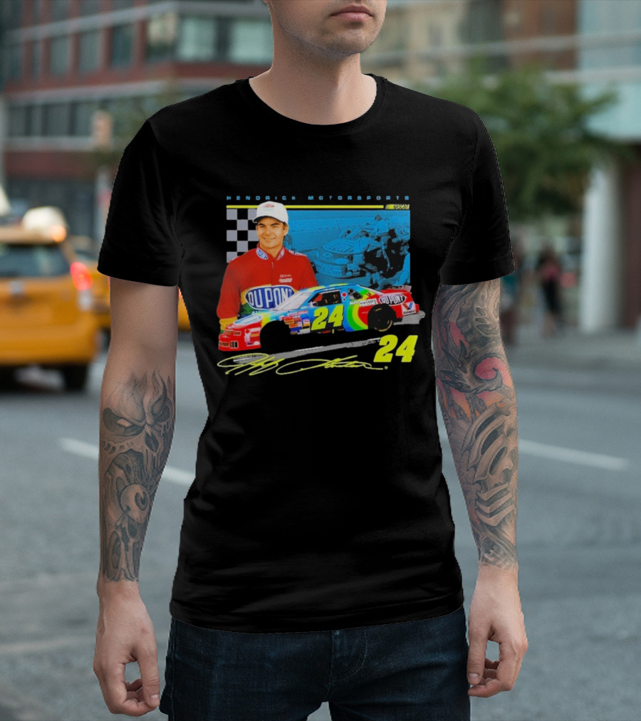 Jeff Gordon DuPont NASCAR 24 Hendrick Motorsports Legends Car Racing Team Collection T-Shirt