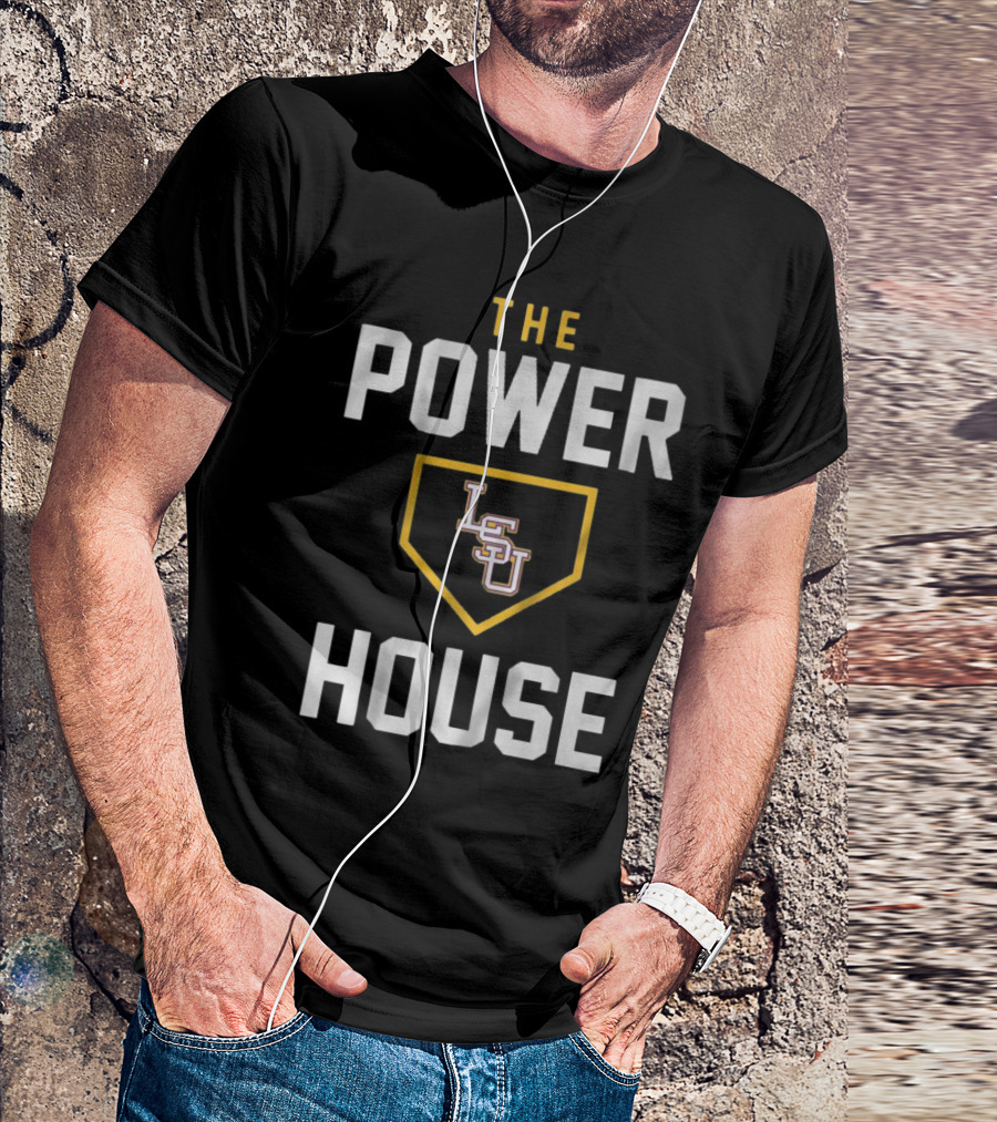 LSU Baseball The Powerhouse Home Plate T-Shirt
