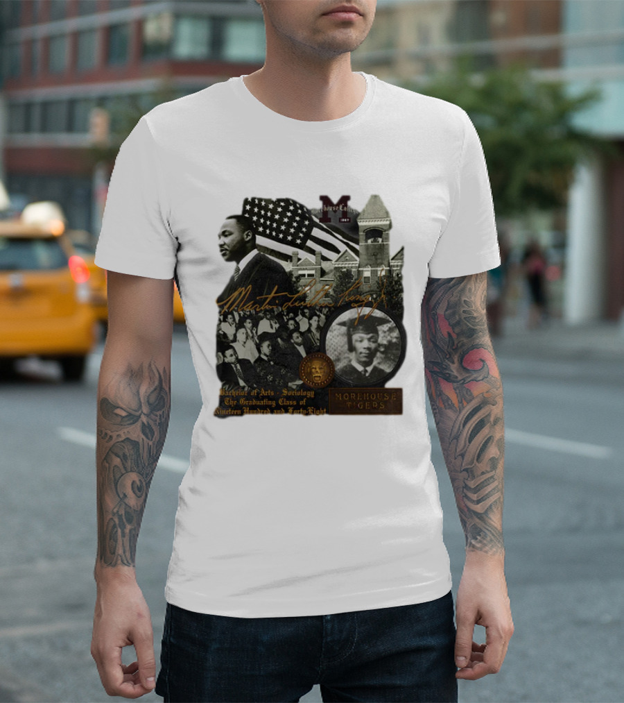 Morehouse College Martin Luther King Jr. Morehouse Tigers Bachelor of Arts in Sociology Class of 1948 T-Shirt
