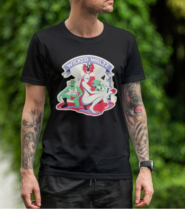 Wicked Waltz Monsters Dracula Frankenstein Mummy Bride T-Shirt