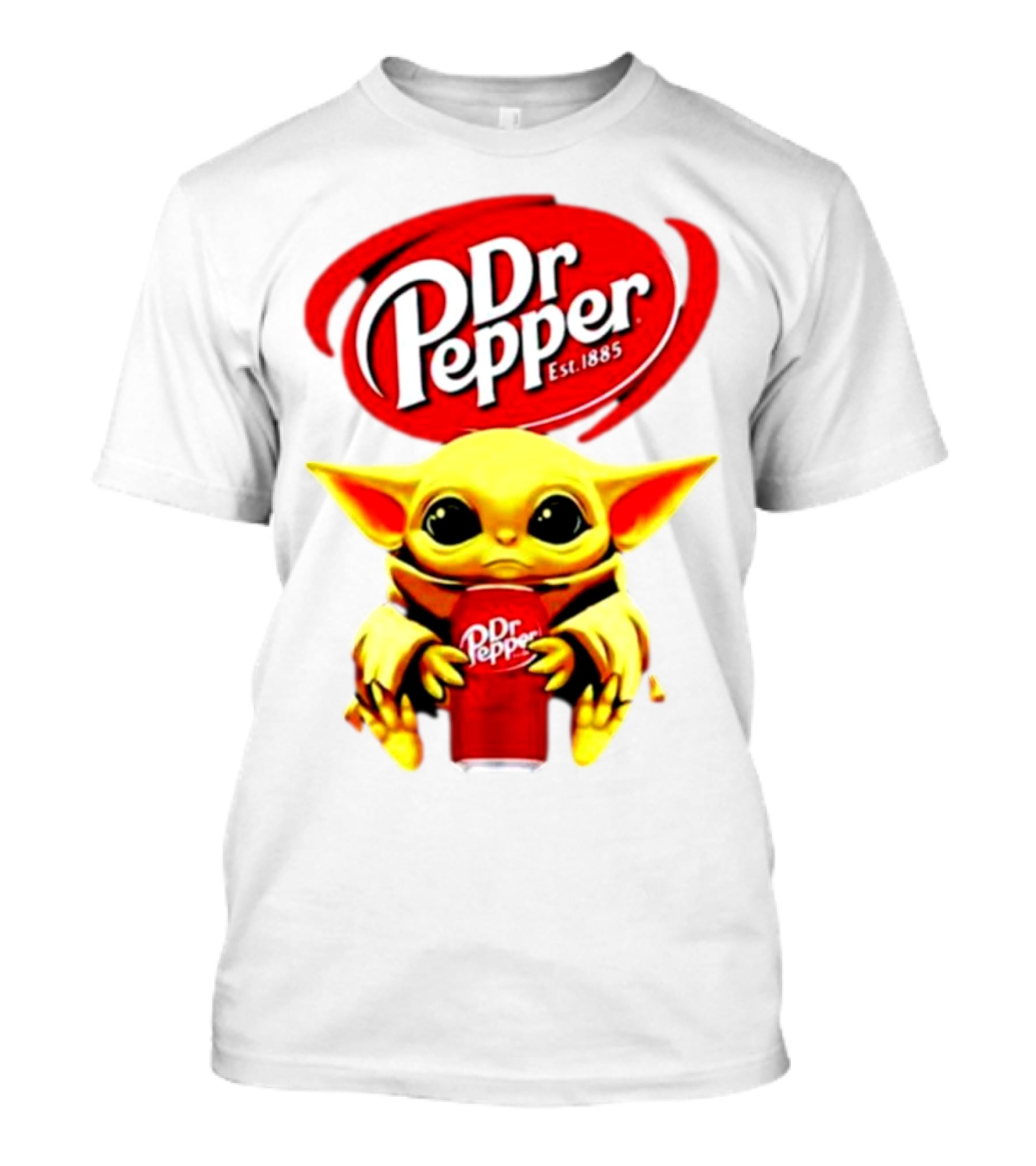 Dr Pepper Baby Yoda Holding Soda Can T-Shirt